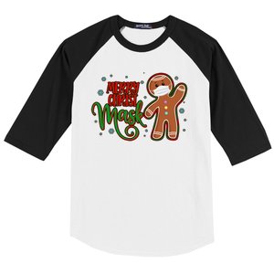 Christmas Merry Christ-Mask Gingerbread Man Baseball Sleeve Shirt