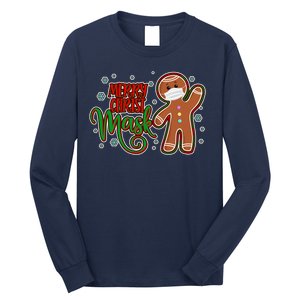 Christmas Merry Christ-Mask Gingerbread Man Long Sleeve Shirt