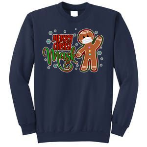 Christmas Merry Christ-Mask Gingerbread Man Sweatshirt