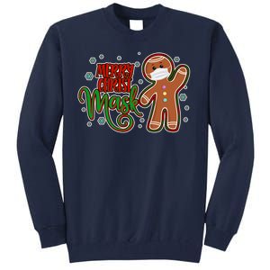 Christmas Merry Christ-Mask Gingerbread Man Tall Sweatshirt