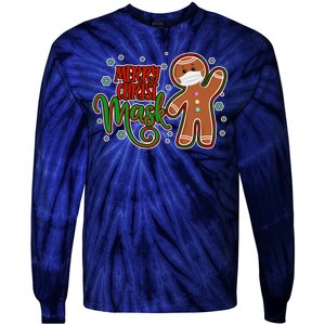 Christmas Merry Christ-Mask Gingerbread Man Tie-Dye Long Sleeve Shirt