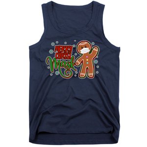 Christmas Merry Christ-Mask Gingerbread Man Tank Top