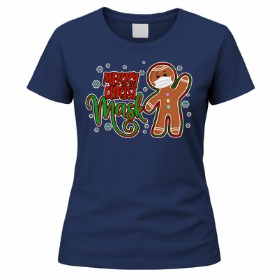 Christmas Merry Christ-Mask Gingerbread Man Women's T-Shirt