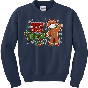 Christmas Merry Christ-Mask Gingerbread Man Kids Sweatshirt