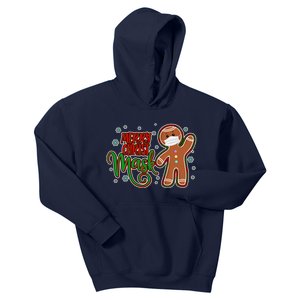 Christmas Merry Christ-Mask Gingerbread Man Kids Hoodie