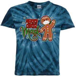 Christmas Merry Christ-Mask Gingerbread Man Kids Tie-Dye T-Shirt