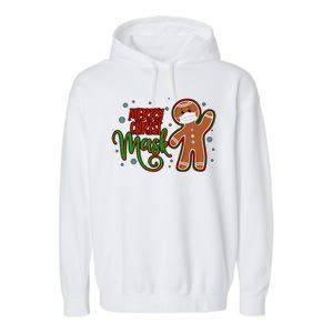 Christmas Merry Christ-Mask Gingerbread Man Garment-Dyed Fleece Hoodie