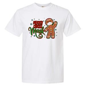 Christmas Merry Christ-Mask Gingerbread Man Garment-Dyed Heavyweight T-Shirt