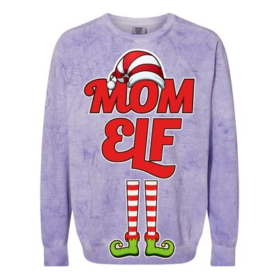 Christmas Mom Elf Colorblast Crewneck Sweatshirt