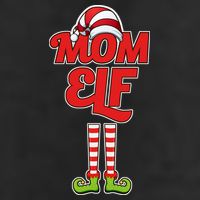 Christmas Mom Elf 7 Panel Mesh Trucker Snapback Hat