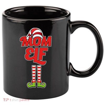 Christmas Mom Elf 11oz C Handle Ceramic Mug