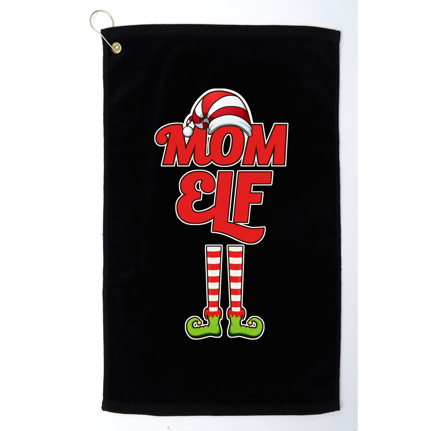 Christmas Mom Elf Golf Towel