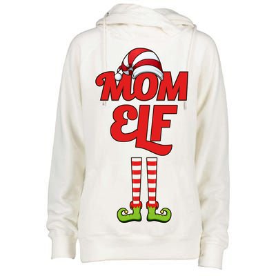 Christmas Mom Elf Womens Funnel Neck Pullover Hood