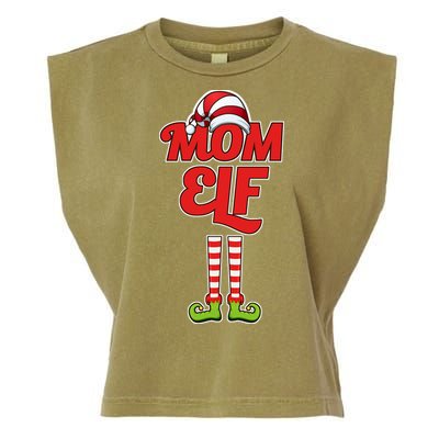 Christmas Mom Elf Garment-Dyed Women's Muscle Tee