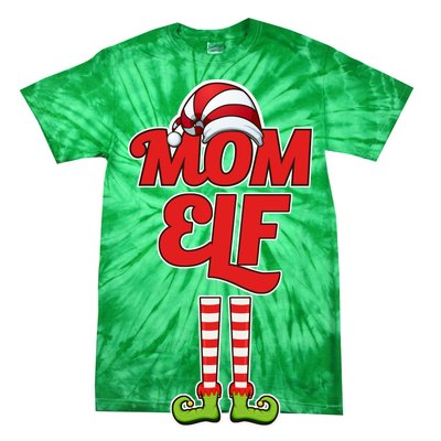 Christmas Mom Elf Tie-Dye T-Shirt