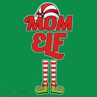 Christmas Mom Elf Womens T-Shirt