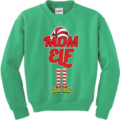 Christmas Mom Elf Kids Sweatshirt