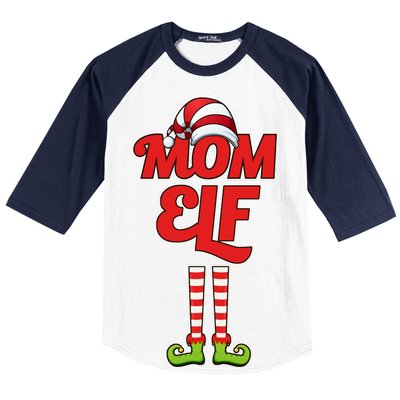 Christmas Mom Elf Baseball Sleeve Shirt