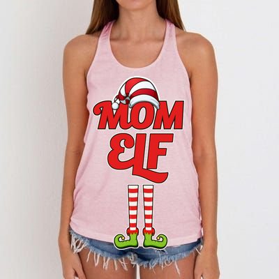 Christmas Mom Elf Women's Knotted Racerback Tank