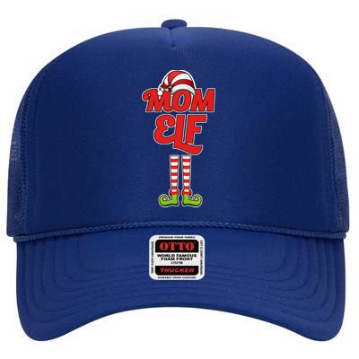 Christmas Mom Elf High Crown Mesh Back Trucker Hat