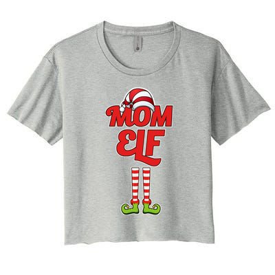 Christmas Mom Elf Women's Crop Top Tee