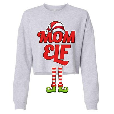 Christmas Mom Elf Cropped Pullover Crew