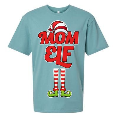 Christmas Mom Elf Sueded Cloud Jersey T-Shirt