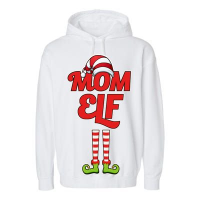 Christmas Mom Elf Garment-Dyed Fleece Hoodie