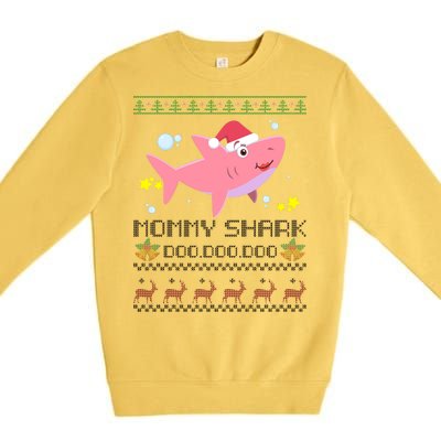 Christmas Mommy Shark Premium Crewneck Sweatshirt