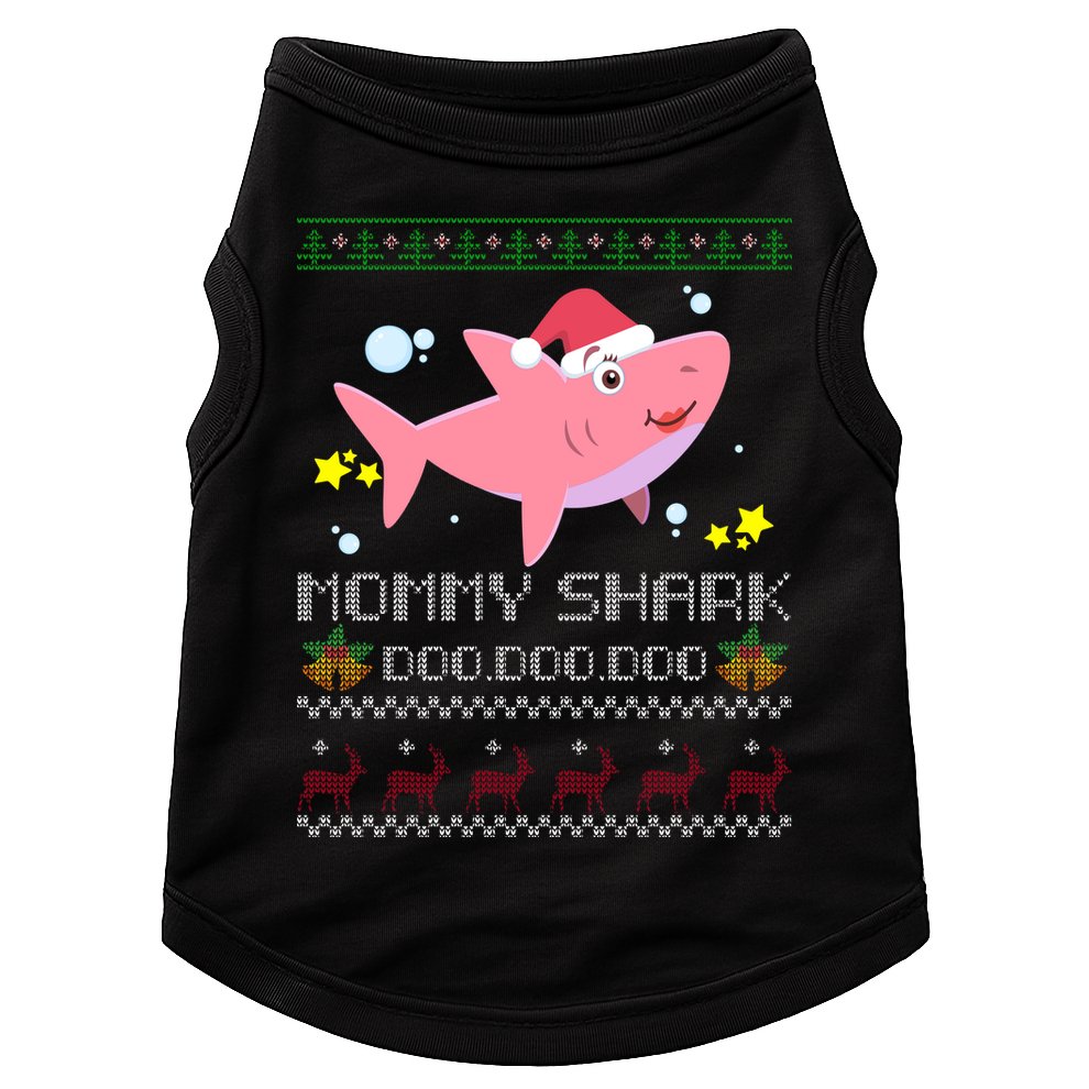 Christmas Mommy Shark Doggie Tank
