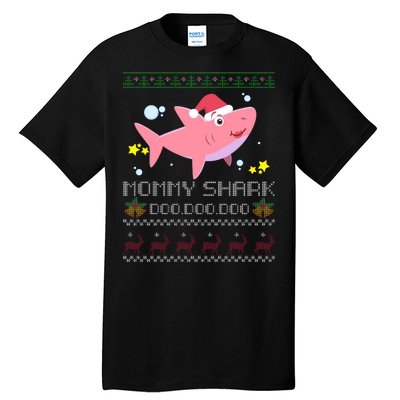 Christmas Mommy Shark Tall T-Shirt