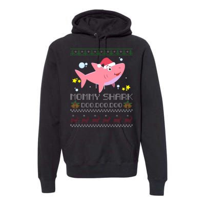 Christmas Mommy Shark Premium Hoodie