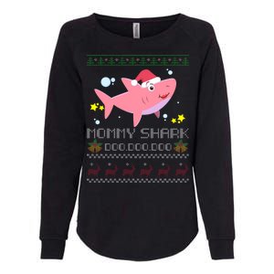 Christmas Mommy Shark Womens California Wash Sweatshirt