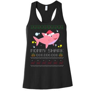 Christmas Mommy Shark Women's Racerback Tank