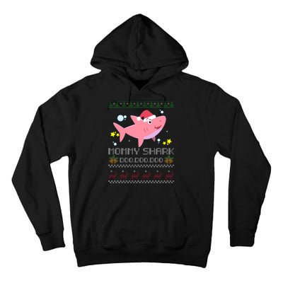 Christmas Mommy Shark Tall Hoodie