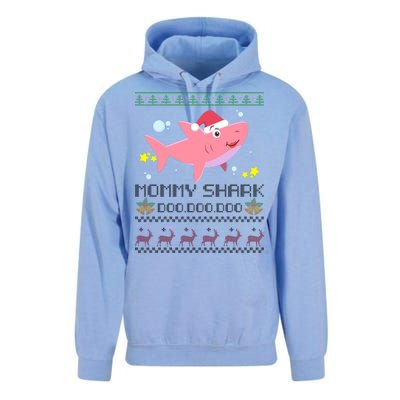 Christmas Mommy Shark Unisex Surf Hoodie