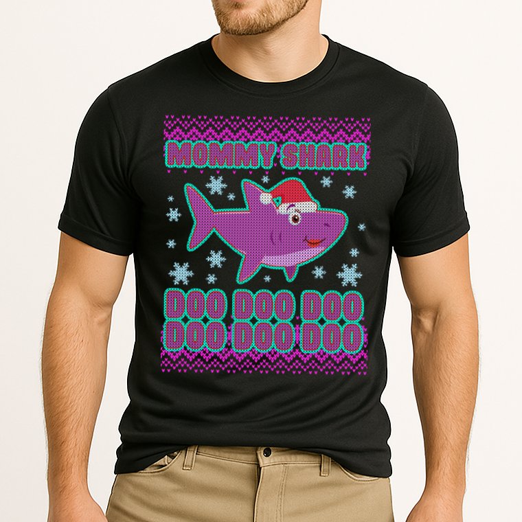 Christmas Mommy Shark Doo Doo Doo Performance Shirt