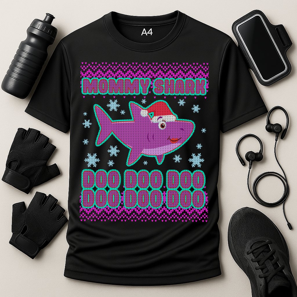 Christmas Mommy Shark Doo Doo Doo Performance Shirt