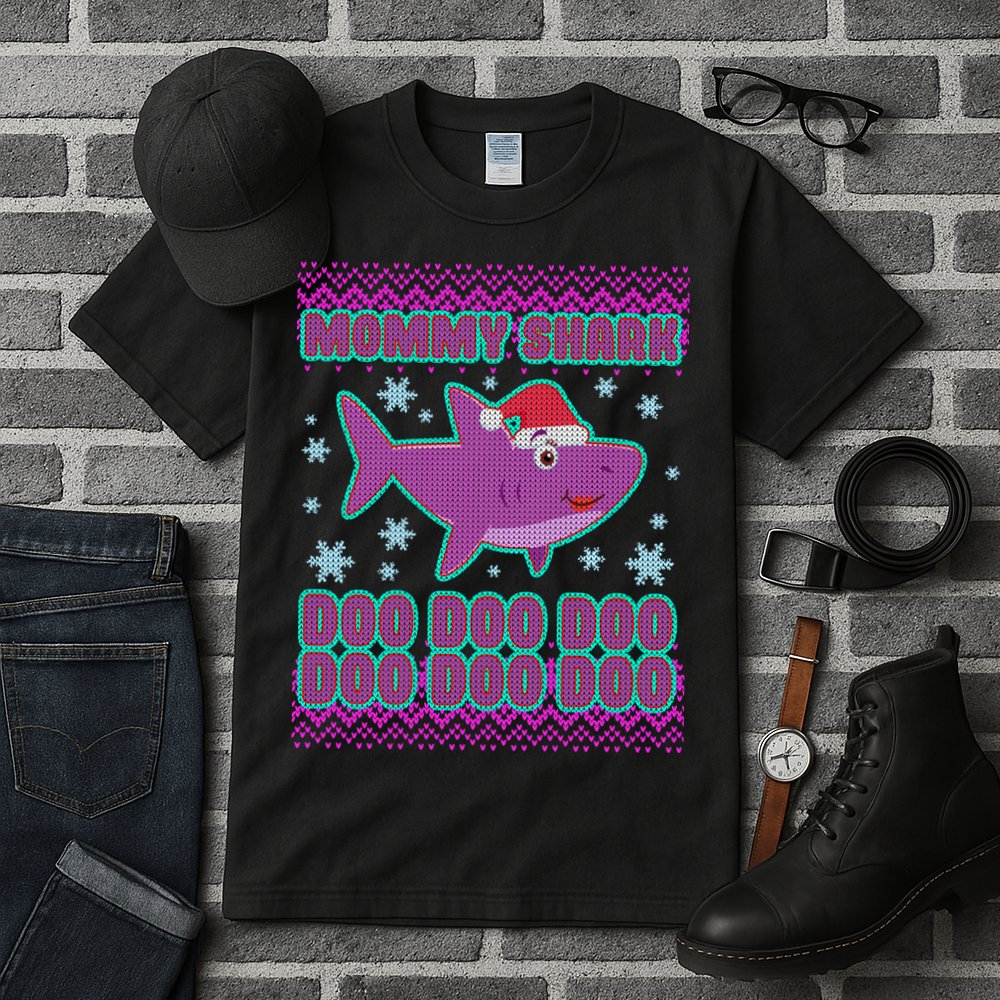 Christmas Mommy Shark Doo Doo Doo Tall T-Shirt