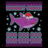 Christmas Mommy Shark Doo Doo Doo City Backpack