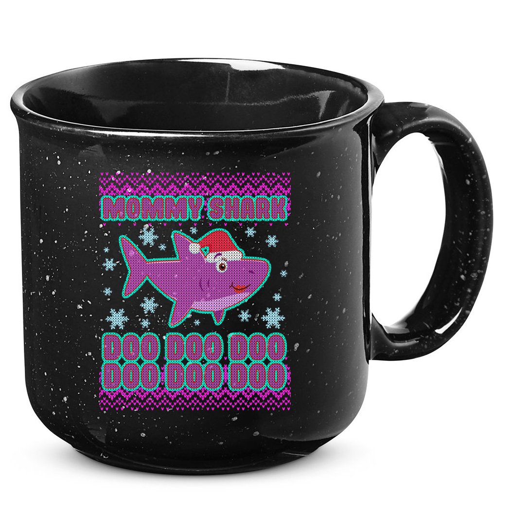 Christmas Mommy Shark Doo Doo Doo 15oz Campfire Ceramic Mug