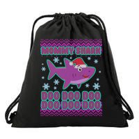 Christmas Mommy Shark Doo Doo Doo Drawstring Bag