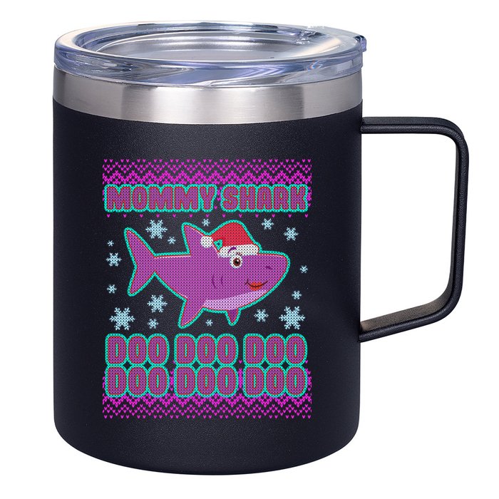 Christmas Mommy Shark Doo Doo Doo 12oz Stainless Steel Coffee Mug