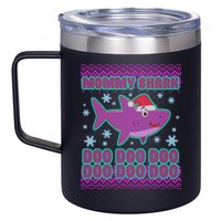 Christmas Mommy Shark Doo Doo Doo 12oz Stainless Steel Coffee Mug