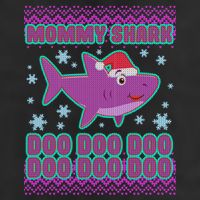 Christmas Mommy Shark Doo Doo Doo 12oz Stainless Steel Coffee Mug
