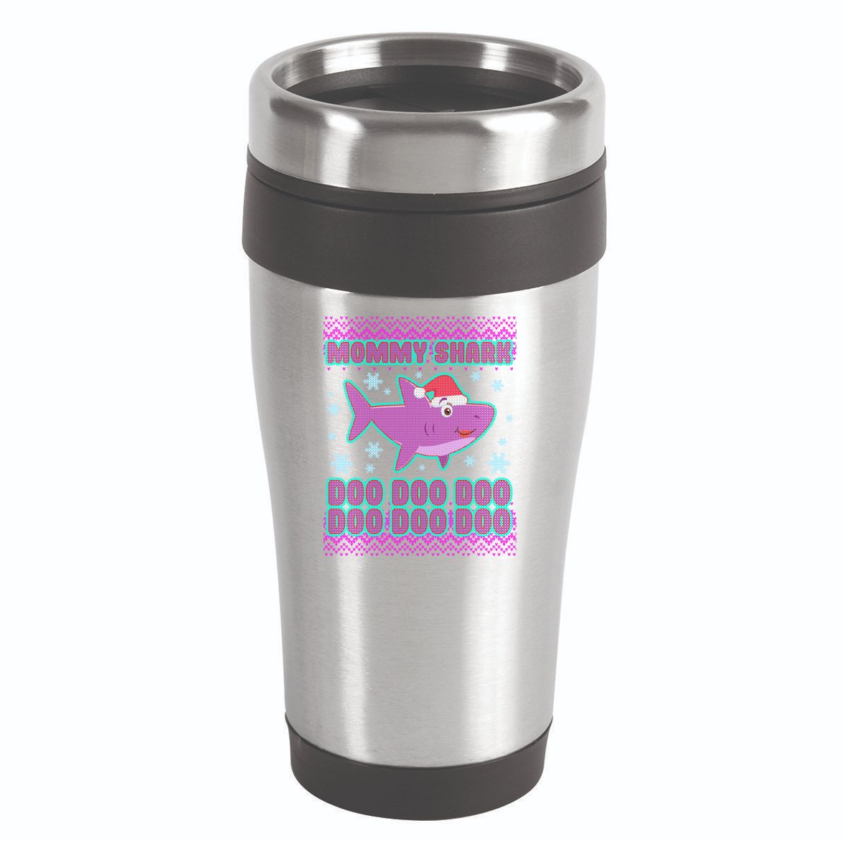 Christmas Mommy Shark Doo Doo Doo 16oz Travel Tumbler