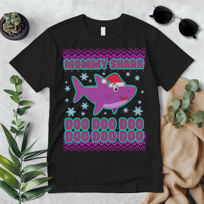 Christmas Mommy Shark Doo Doo Doo Premium T-Shirt