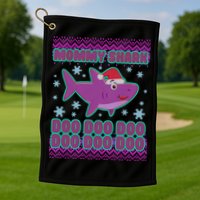 Christmas Mommy Shark Doo Doo Doo Golf Towel