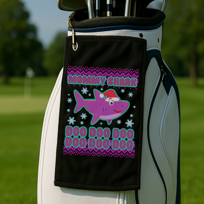 Christmas Mommy Shark Doo Doo Doo Golf Towel