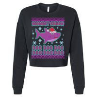 Christmas Mommy Shark Doo Doo Doo Cropped Pullover Crew